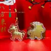 Item popular: "Fique Rico Instantaneamente" pingente de celular de pônei dourado, pequeno acessório Hello Kitty em ouro puro 999, brinde promocional