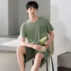 2026 Nuevo Pijama de Verano para Hombre Modal Delgado Manga Corta Shorts Sensación Fresca de Verano Ropa para el Hogar Conjunto de Tallas Grandes