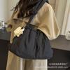 Bolso Cubo Casual de Gran Capacidad Coreano 2026 Nuevo Elegante Nicho Bolsa Nube Bolso de Mano de Tela Bolso de Hombro Cruzado