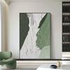 Pintura de suelo de sala de estar con textura abstracta verde, pintura decorativa de entrada sencilla, mural de pared de fondo de sofá de estilo silencioso
