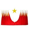 Rack de Bandera de Cortesía para Sala de Conferencias Bandera de Interior de Pie Vertical Mástil de Acero Inoxidable Podio de Vestíbulo Bandera Roja Bandera de Cortesía