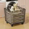 Cesta de Almacenamiento de Juguetes para Niños Cubo de Almacenamiento de Muñecos de Peluche Arte de Hierro Grueso Estante de Almacenamiento Cesta de Almacenamiento de Figuras