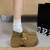Mocassins Fechados Estilo Coreano 2026 Primavera para Mulheres Outono/Inverno Sapatos Birkenstock Confortáveis Sapatos Casuais de Duas Vias Calçados Externos Sapatos Únicos