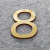 Adesivo de Número Estéreo de Acrílico Dourado Bronze Preto e Branco Letras Número do Quarto Adesivo de Parede