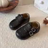 Zapatos de Cuero para Niños 2026 Niño Bebé Zapatos Pequeños de Cuero Negro Suela Suave Zapatos Caminadores Zapatos de Vestir para Niños Zapatos Negros Individuales para Niñas