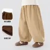 Calças de Lã Forradas Dudu's Girls, Calças Longas Outono e Inverno para Meninas Pequenas, Calças Estilosas Tipo Lanterna para Moda Infantil