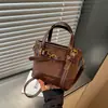 Bolso Retro Transfronterizo para Mujer 2026 Nuevo Otoño Invierno Gran Capacidad Hombro Único Cruzado Bolso Cubo Sencillo Casual