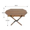 Harajuku Industrial y Comercial Mesa Plegable Octagonal para Camping al Aire Libre Portátil Madera Maciza Mesa de Picnic para Coche Ocio Plegable