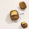 Cuentas Sueltas de Madera de Agarwood Natural Metálico con Cuentas, Cuentas Espaciadoras para Pulseras Hechas a Mano, Cuentas de Barril, Accesorios para Colgantes, Accesorios, Materiales para Joyería