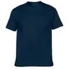 205g Algodão Fiado em Anel Tamanho Grande Europeu e Americano Camiseta de Verão Manga Curta Gola Redonda Camisa Cultural Uniforme de Grupo de Trabalho Logo Personalizado