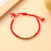 Pulseira Nova Estilo Festival do Barco-Dragão com Nós Coloridos, Pulseira de Tecelagem com Nó de Abacaxi, Exquisite Pulseira de Fio Vermelho da Sorte, Pulseira Étnica Atacado