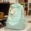 Mochila casual simple de color sólido, linda y versátil para niñas, mochila pequeña de viaje, mochila escolar para estudiantes de primaria y secundaria