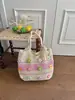 Bolsa de Tecido Artesanal Minimalista e Artística para Mulheres, Nova Bolsa de Ombro Estilosa de Verão 2026, Bolsa de Praia Estilo Férias