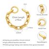 Pulsera de acero de titanio chapado en oro de 18 quilates, nuevo diseño transfronterizo, cadena gruesa grande, pulsera de personalidad, moda INS, B242443