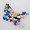 Al por mayor multicolor 7*15mm ojo de caballo malla fondo plano doble agujero taladro acrílico diy ropa zapatos y sombreros y otros accesorios