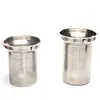 Colador de té moderno y sencillo de acero inoxidable resistente a la corrosión, barril 304, filtro para tetera con orificio para fugas y corrosión.