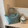 Bolsa Tote de Nylon Vintage de Grande Capacidade para o Verão 2026, com Acabamento de Luxo, Bolsa de Mão e de Ombro Fashion