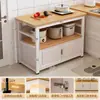 Estante de Almacenamiento de Cocina Multifuncional Mesa de Corte Banco de Trabajo Gabinete de Pie Multicapa Almacenamiento para Horno de Microondas Gabinete Lateral para el Hogar