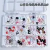 12 Grades Mini Laço Decorações para Nail Art Tamanhos Mistos Preto Branco Marrom Gravuras de Unha Gravata Borboleta Acessórios Celebridade da Internet Venda Quente
