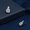 Pendientes Cuadrados de Diamante con Incrustaciones Estilo Coreano Imitación Moissanita Estilo Distintivo de Lujo Ligero Accesorios Versátiles Estilo Bienestar en Vivo