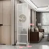 Nueva Pantalla Divisoria Estilo Chino para Sala de Estar, Plegable y Móvil, Madera Maciza, Estilo Chino, Entrada, Oficina, Divisor Decorativo Hueco