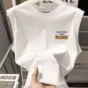Marca de Tendencia Americana para Hombre Verano Hombro Ancho Estampado Sin Mangas Camiseta 2026 Nuevo Holgado Versátil Camisola Top