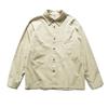 2025 Primavera Novo Estilo Japonês Retrô Cor Sólida Camisa com Lapela Simples Versátil Camisa de Trabalho Jaqueta
