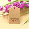 100 Piezas 3x2cm Hecho a Mano Retro Etiquetitas para Hornear Material para Joyería DIY Etiqueta en Blanco Marcapáginas Regalo