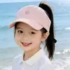 Sombreros para Niñas, Sombreros de Sol de Verano para Cola de Caballo Alta, Gorras de Béisbol con Parte Superior Abierta, Sombreros de Protección Solar para Bebés