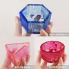 Amapola DIY Resina de Cristal Seis Caras Redondo Triángulo Rayado Yeso Almacenamiento Maceta Molde de Silicona