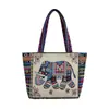 Comercio Exterior al por Mayor Nuevo Bolso Étnico de Elefante Matai para Mujer Bolso de Mano Simple para el Trabajo Bolso de Lona Bordado Bolso Pequeño Transfronterizo
