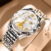 Auténtico Nuevo Reloj para Hombre Moderno Resistente al Agua Multifuncional Casual Moda Moderno Luminoso Reloj de Cuarzo para Hombre