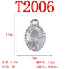 Mini Gota de Agua Oval Corazón Estrella de Cinco Puntas Forma de Corazón Zirconia Incrustada Cobre Puro Colgante Pendiente Hecho a Mano Borla Colgante Materiales