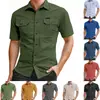 Transfronteiriço 2026 Masculino Novo Casual Estilo Americano Manga Curta Versátil para o Dia a Dia Camiseta de Cor Sólida Moda Atacado em Estoque