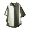 Camisa Polo de manga corta para hombre con bloques de color retro americano, nuevo estilo de verano, camiseta de punto de marca de moda estilo 'old money', top para hombre