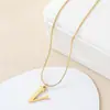 Amazon Transfronterizo Más Vendido Moda Creativa Tendencia Estilo 26 Collar con Iniciales en Inglés Fábrica de Collares Aprobación Directa de Fábrica