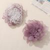 Encaje Original Organza Estéreo Borde Quemado Camelia DIY Hecho a Mano Tocado Accesorios para el Cabello Accesorios para Mujer Materiales Accesorios