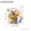 Flores Variadas, Girasoles, Margaritas, Mariposas, Pegatinas Creativas para Ventanas, Decoración de Fondo para Tienda y Hogar, Pegatinas Electrostáticas para Vidrio