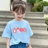 Camiseta de Algodón Puro para Niños Mayores, Ropa de Verano Moderna y Linda, Nuevo Estilo Verano Niñas Top Suelto Estilo Coreano para Niñas
