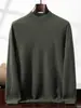 Suéter de Cachemira para Hombre 100% Cachemira Pura Cuello Alto Fino Corte Holgado Talla Grande Casual de Negocios Suéter Base de Punto
