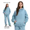 Personalización Kite Otoño e Invierno Marca Americana de Moda Sudadera de Terciopelo 350g Traje de Pantalón Recto para Hombre Sudadera con Capucha Casual para Hombre