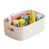 Caja de Almacenamiento de Cosméticos para el Hogar Cesta de Almacenamiento de Bocadillos de Escritorio Cesta de Almacenamiento para Cocina Baño Caja de Almacenamiento de Plástico para Artículos Varios