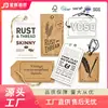 Etiquetas de ropa de papel kraft engrosado, etiquetas colgantes de moda creativas, etiquetas en blanco de papel kraft, admite impresión de logotipo personalizada