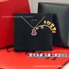 Collar de Calabaza Kirin Violeta del mismo estilo que Liu Shishi con Colgante Wulu de Nácar Blanco, Cadena para Clavícula de Oro de 18K para Mujer, Estilo Chino de Moda