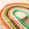Cuentas redondas semiacabadas de cristal ojo de gato en stock del fabricante, cuentas sueltas para hacer joyería DIY, accesorios para pulseras y collares, venta al por mayor