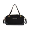 Bolsa Redonda Cilíndrica Retro Melanoid para Mano Mujer Otoño 2026 Nueva Patchwork de Gamuza Bolsa Almohada Cadena Bolso de Hombro Único Cruzado