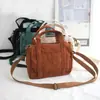 Bolso Bandolera Retro de Pana Japonés y Coreano, Estilo Artístico y Sencillo, Bolso de Hombro para Estudiante, Bolso de Mano Boston Forma de Almohada