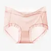 Liquidación Verano Hilo de Hielo Delgado Transparente Sexy Transpirable Cómodo Entrepierna Extendida Sin Costuras Cintura Media Bragas para Mujer