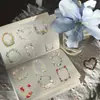 60 piezas de pegatinas de borde floral retro para decorar diarios, proyectos de bricolaje, botellas de agua y fundas de teléfono; Pegatinas de dibujos animados impermeables de PET