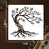 Bestseller transfronterizo: Plantillas decorativas de pintura con forma de árbol para pintura a mano DIY, pintura en aerosol y tarjetas de plantilla.
